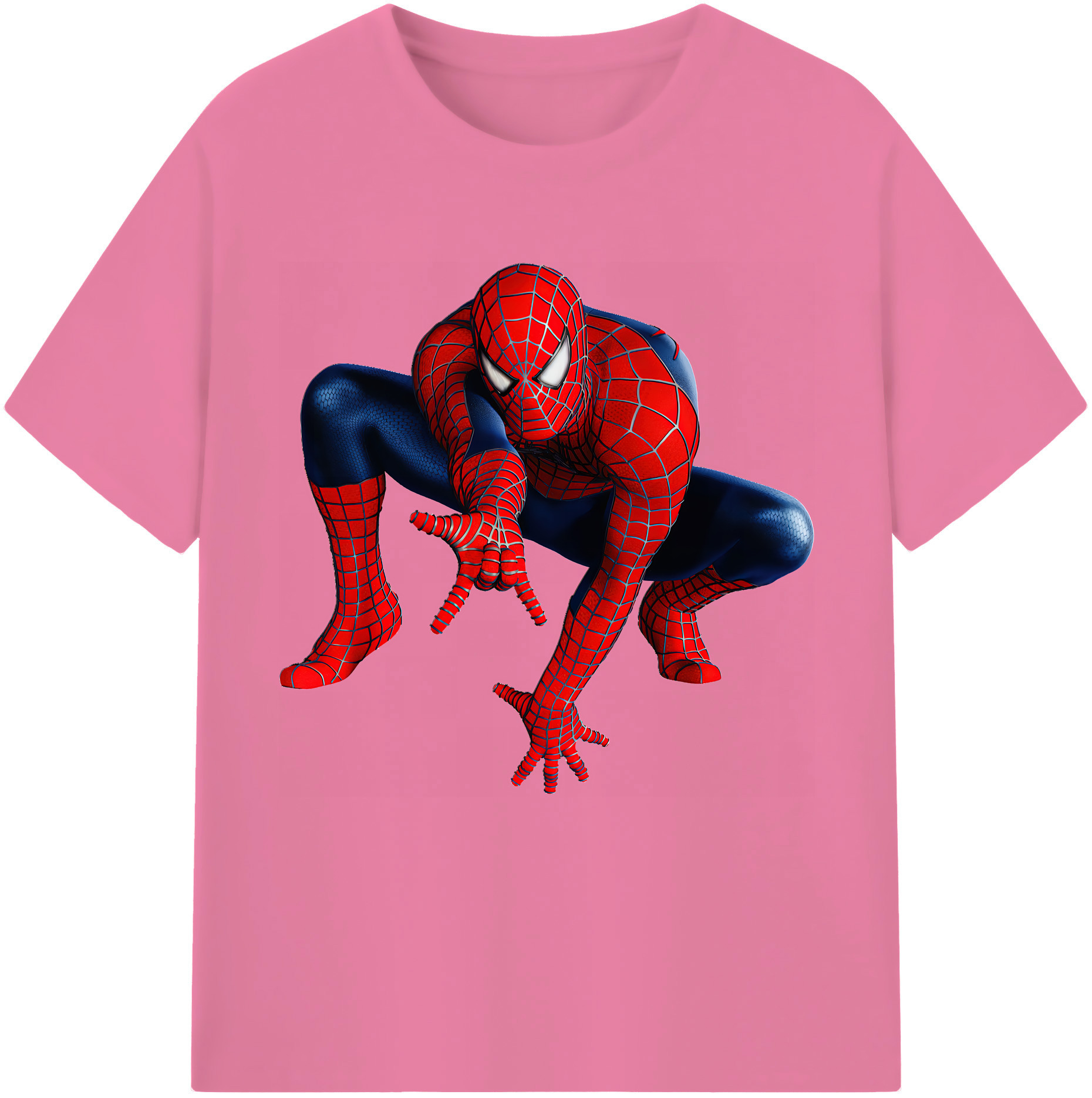 （画像用） Spider Man スパイダーマン 綿100％半袖Tシャツ（フロントプリント）